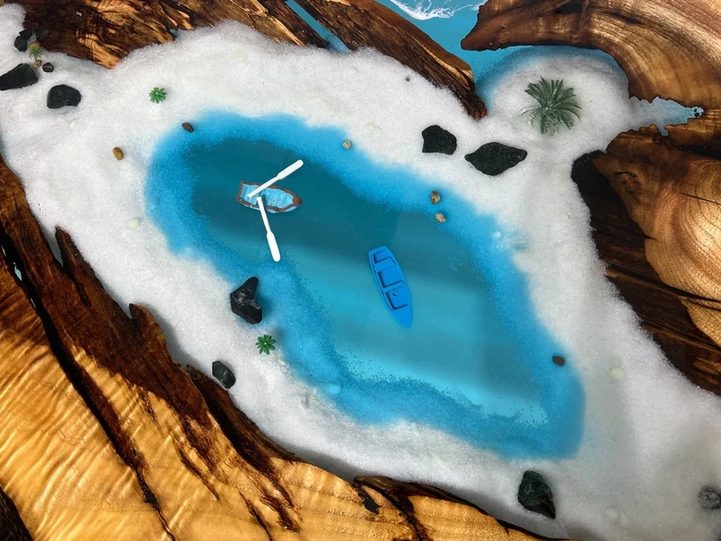 Epoxy Enchantment Solid Wood Table
