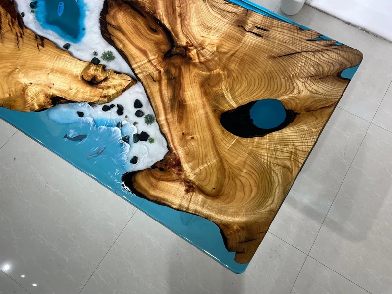 Epoxy Enchantment Solid Wood Table