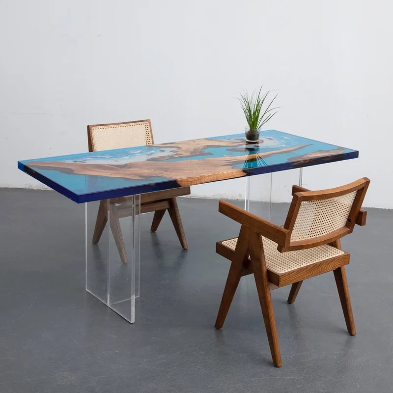 Tranquil Waters Camphor Wood Resin Table
