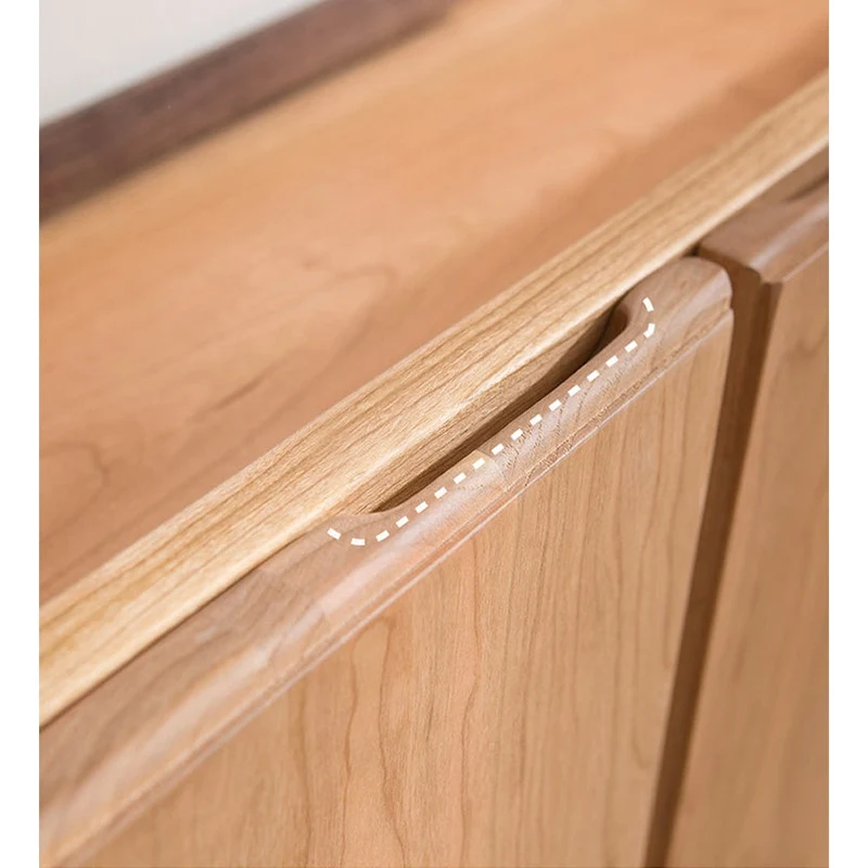 Sustain 4 Hidden Door Cherry Wood Shoe Cabinet