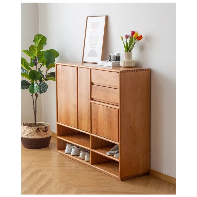 Versatile Cherry Wood Shoe Cabinet for Every Need