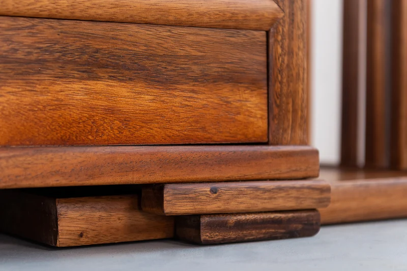 Flare Expendable Monkey Pod Wood TV Stand
