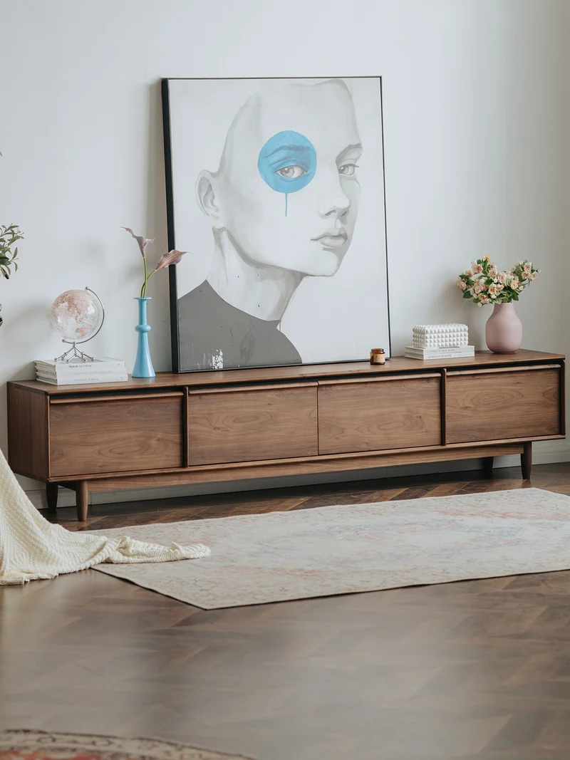 Grove Black Walnut TV Stand with Drawers