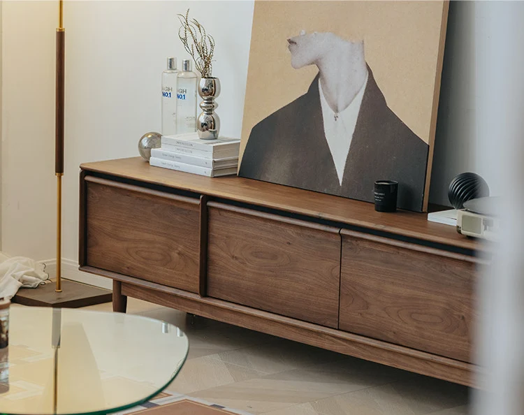 Grove Black Walnut TV Stand with Drawers