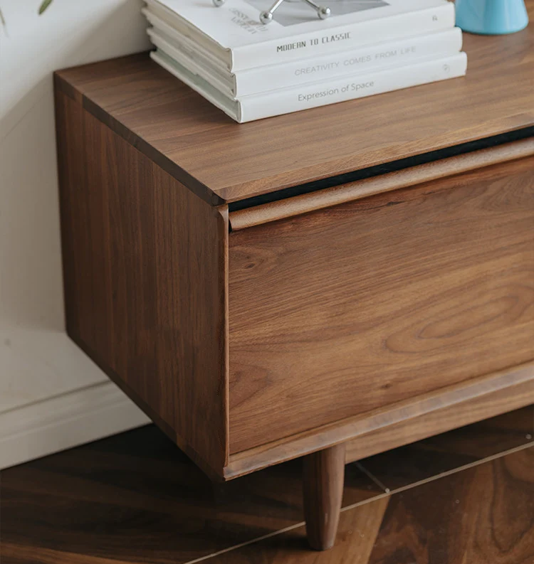 Grove Black Walnut TV Stand with Drawers