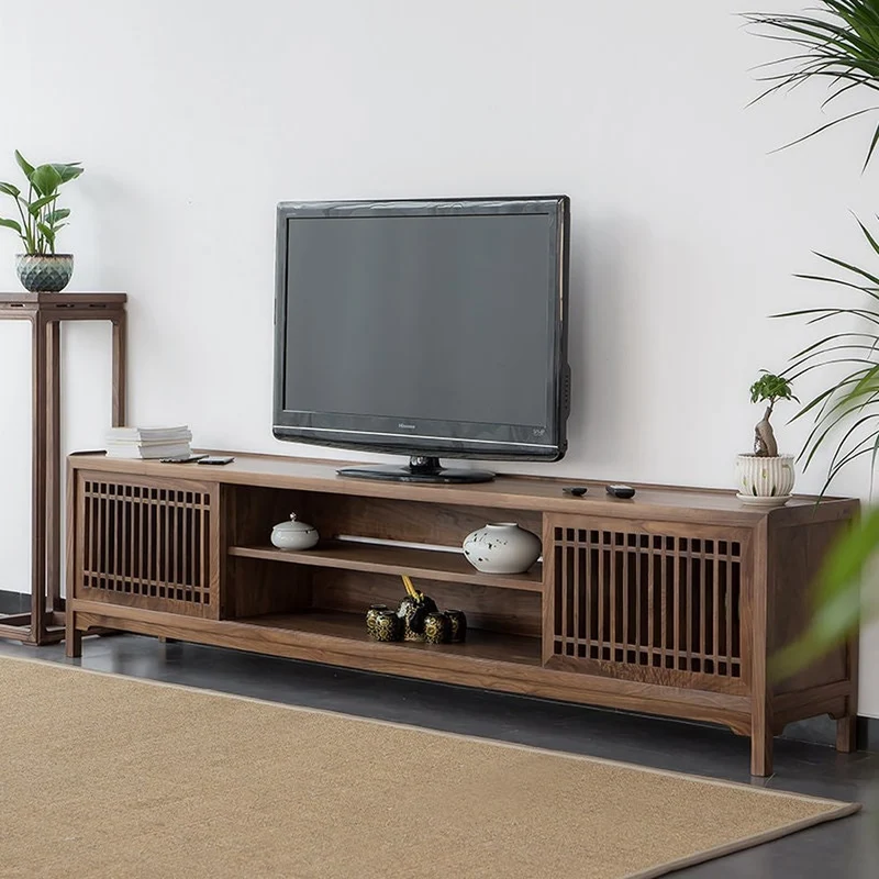 Quest Japanese Style TV Cabinet in Black Walnut Wood