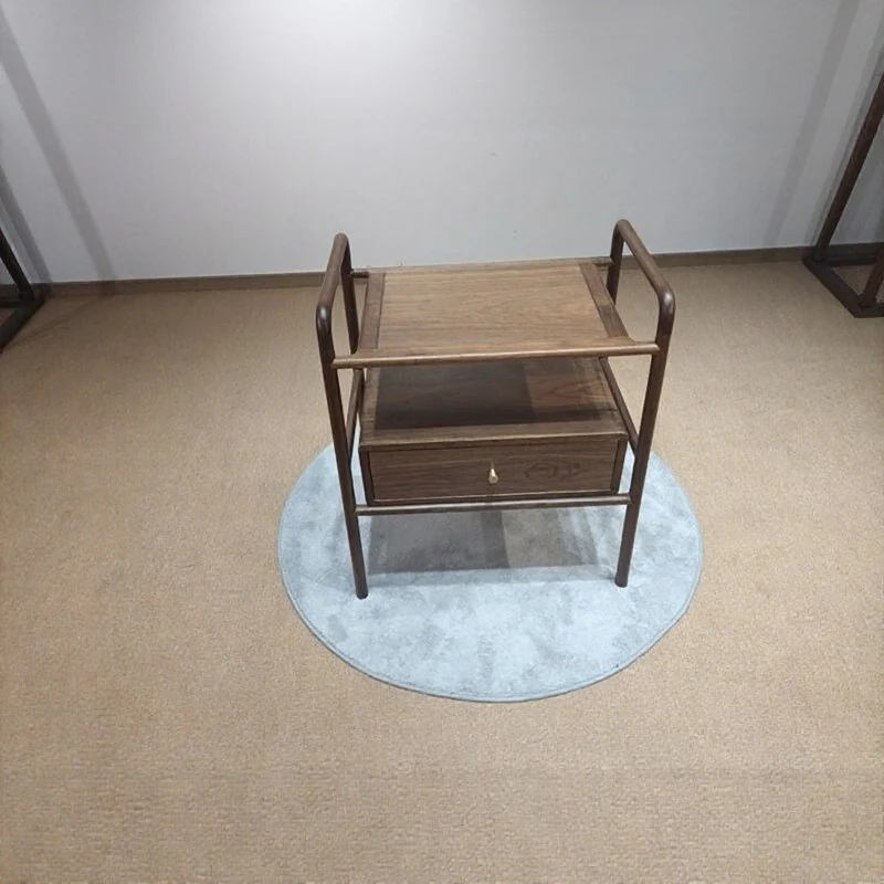 Vintage Mid Century Drexel Parallel Black Walnut Wood Side End Table Nightstand