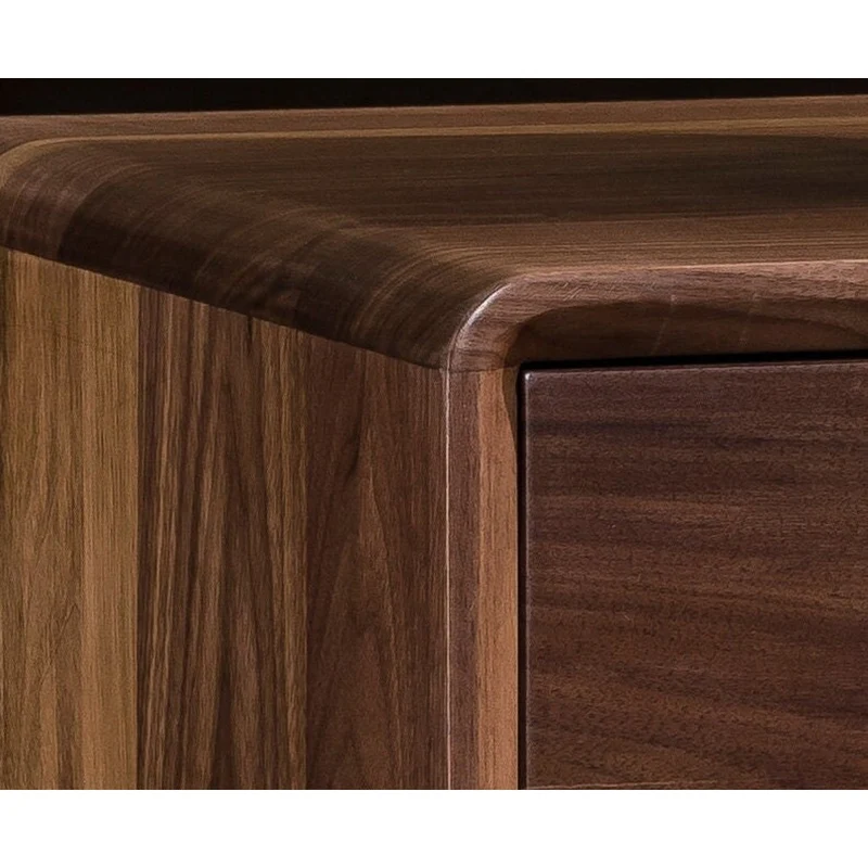 Apex Nightstand Black Walnut Bedside Table with Drawer