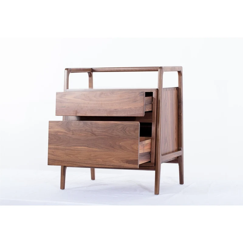 Legacy Solid Wood Black Walnut Streak Bedside Table