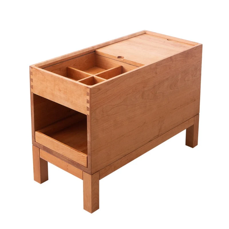 Elemental Solid Black Walnut Tea and Small Things Side Table