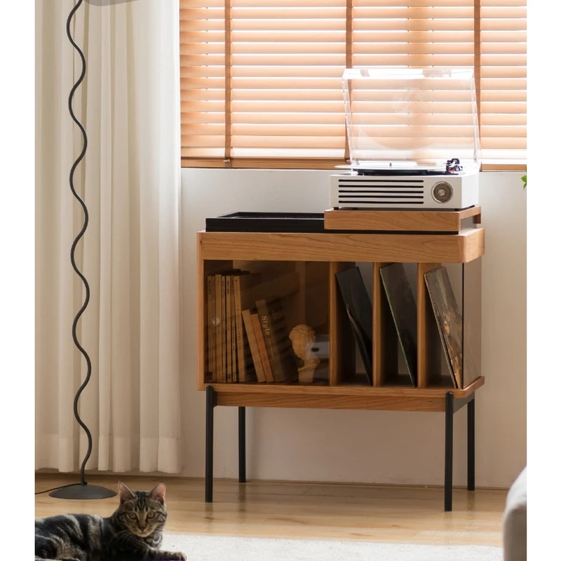 Horizon Recorder Hi-Fi Solid Cherry Wood Side Table