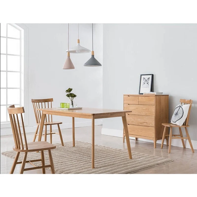 White Oak Wood Chest of Drawers Dresser