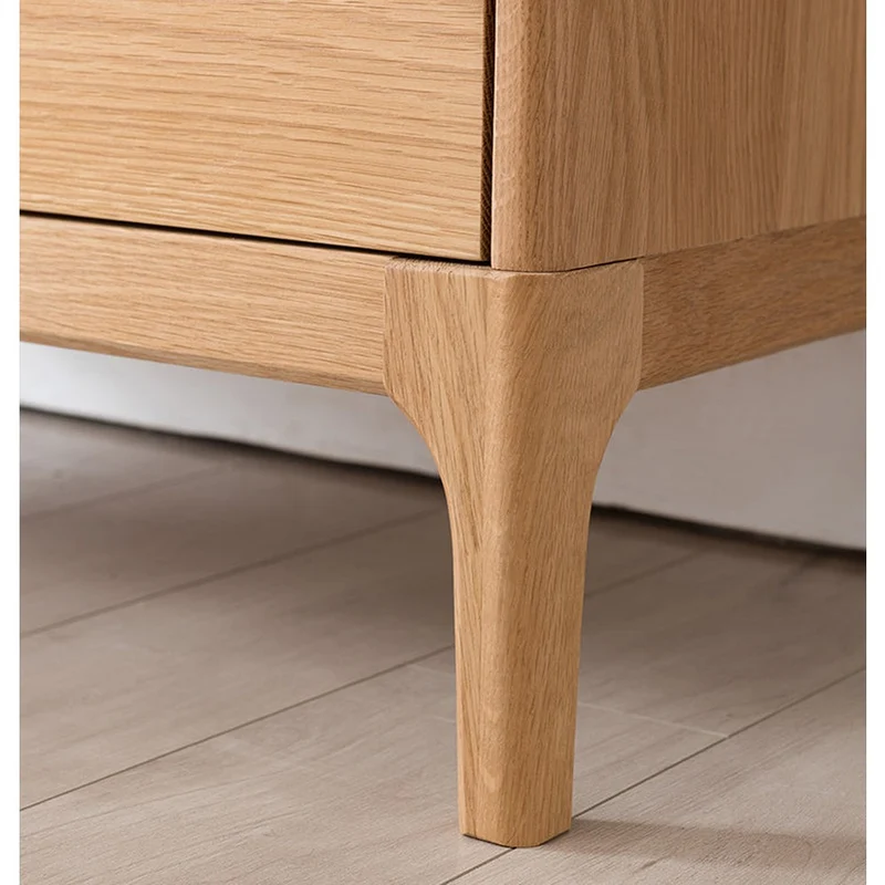 White Oak Wood Chest of Drawers Dresser