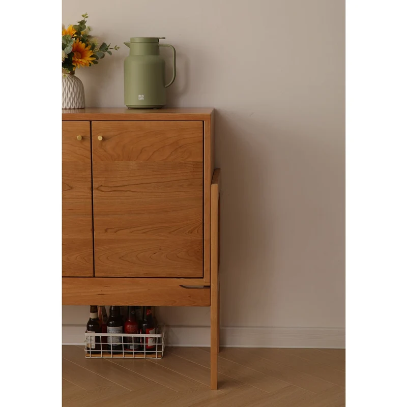 Multi-Grid High Solid Cherry Wood Sideboard