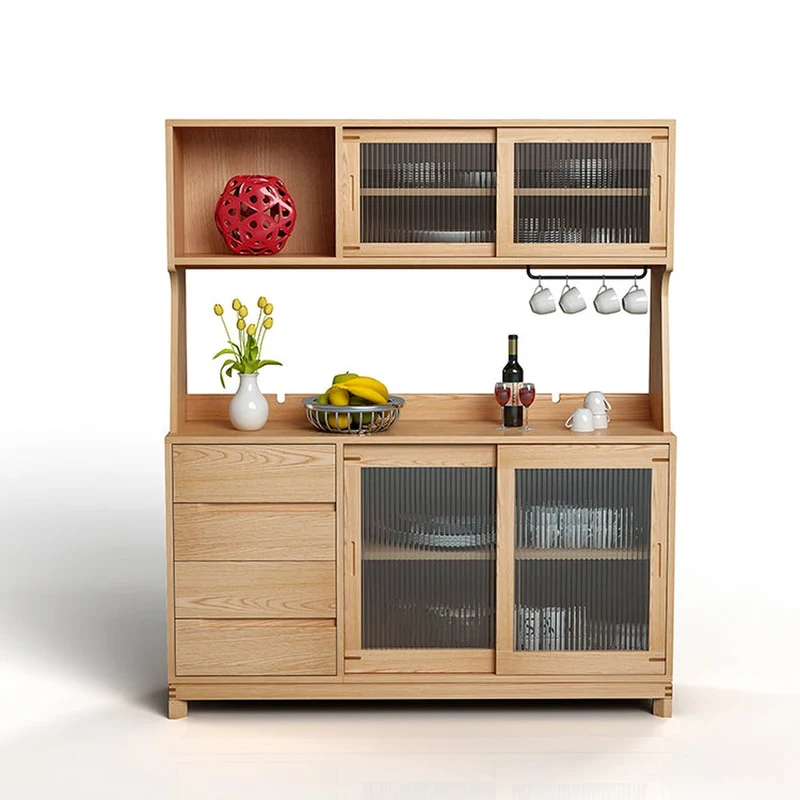 Large Hand-Craft Oak Wood Kitchen Cupboard