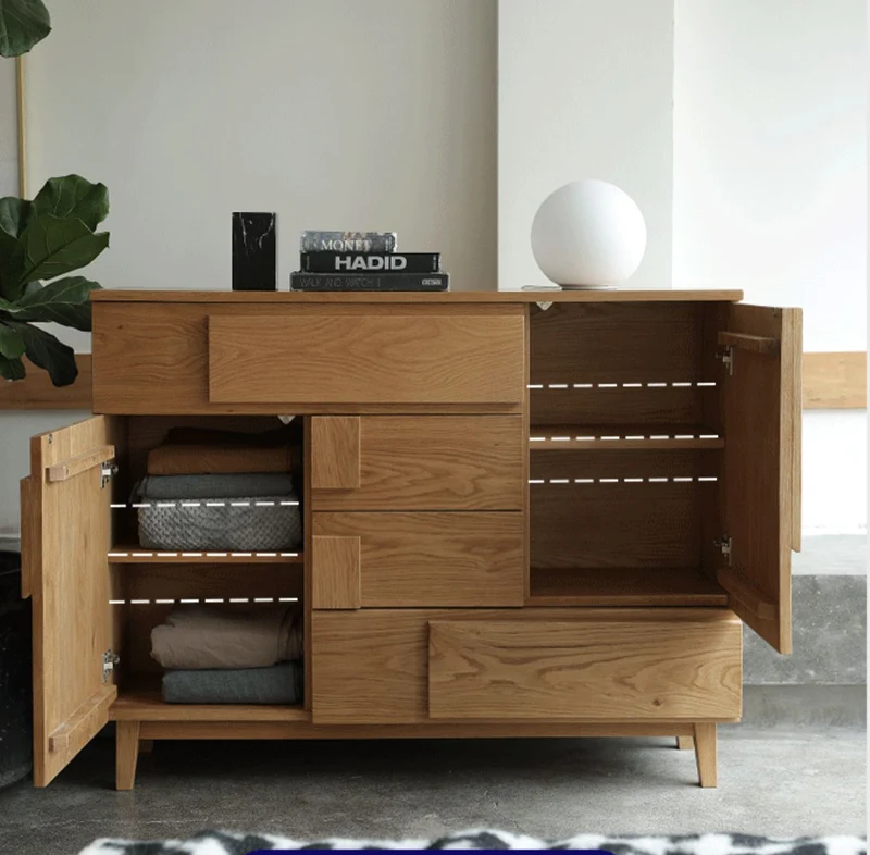 Multi-Drawers Solid White Oak Wood Dressers