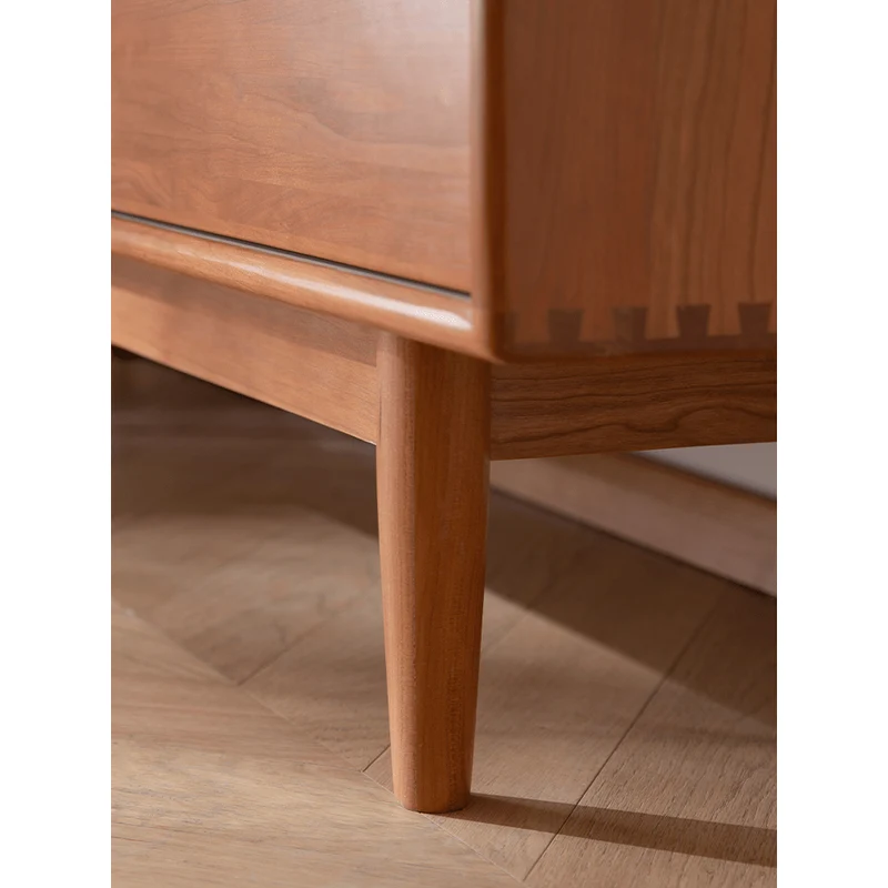 Eclipse Arched Door Design Solid Cherry Wood Cabinet