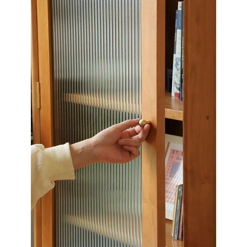 Radiance Tall Solid Cherry Wood Display Bookcase