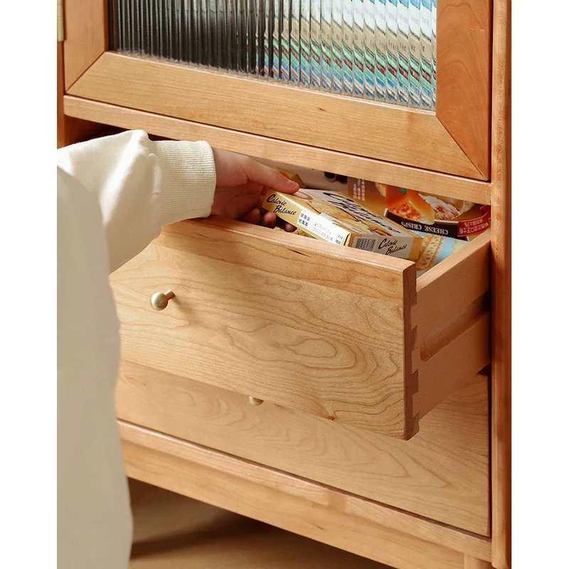 Radiance Tall Solid Cherry Wood Display Bookcase