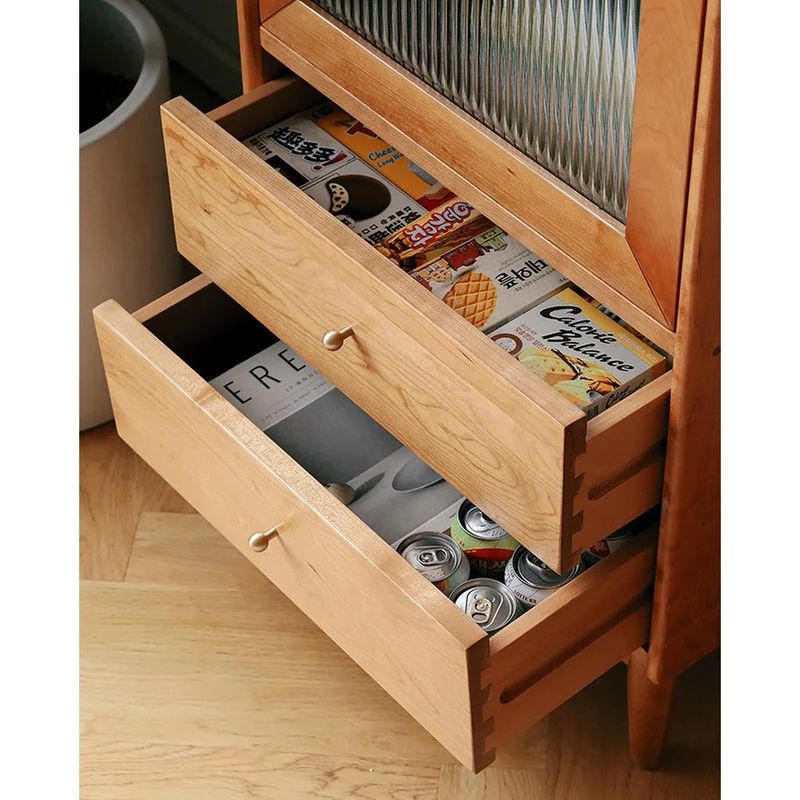 Radiance Tall Solid Cherry Wood Display Bookcase