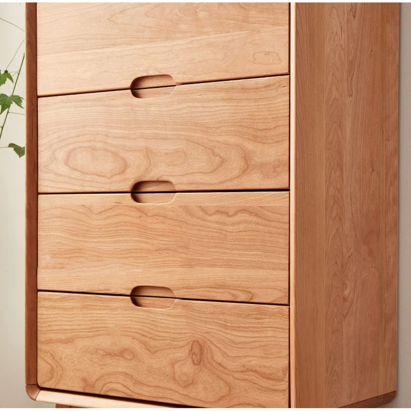Citrine Chest of 4 Drawers Cherry Wood Dresser