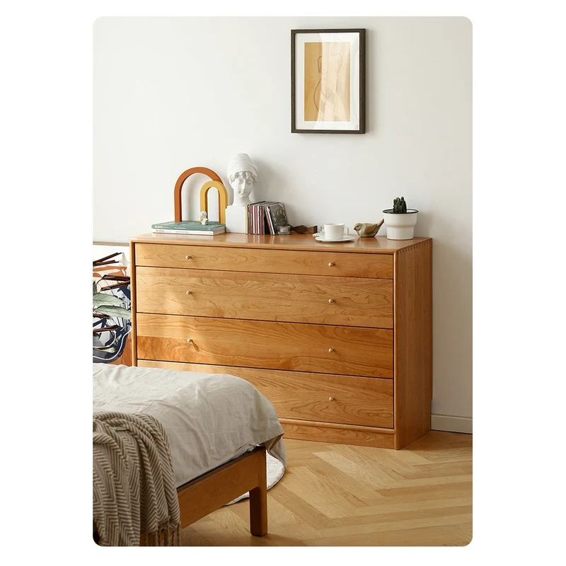 Fable MCM Solid Cherry Wood 5 Drawers Dresser