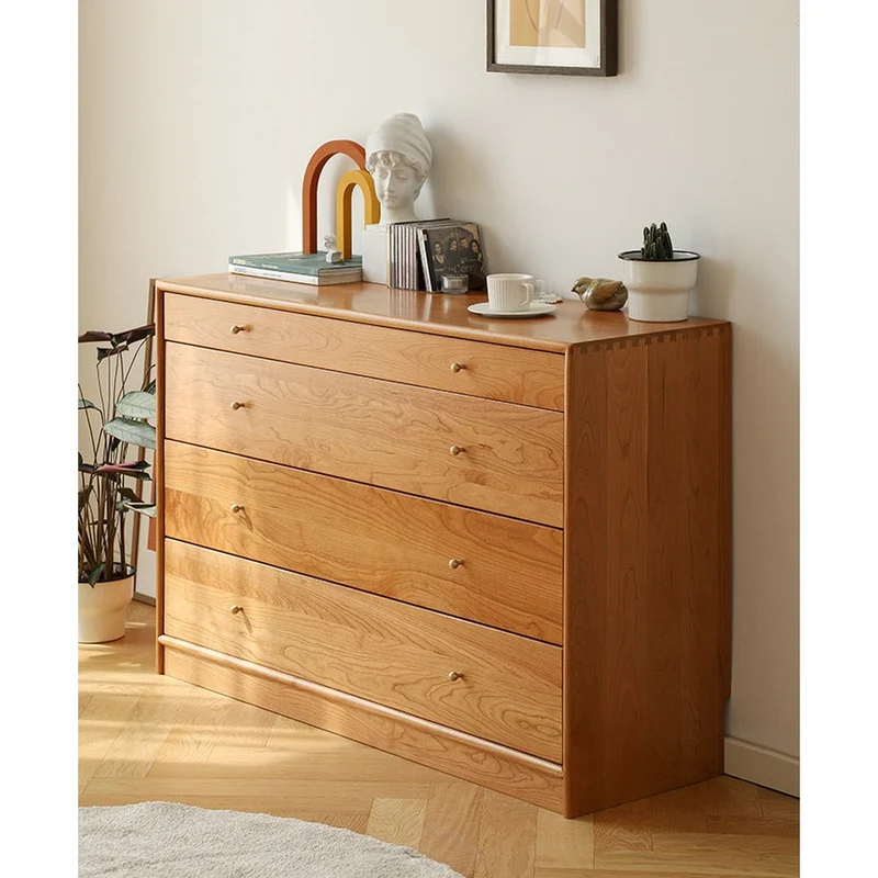 Fable MCM Solid Cherry Wood 5 Drawers Dresser