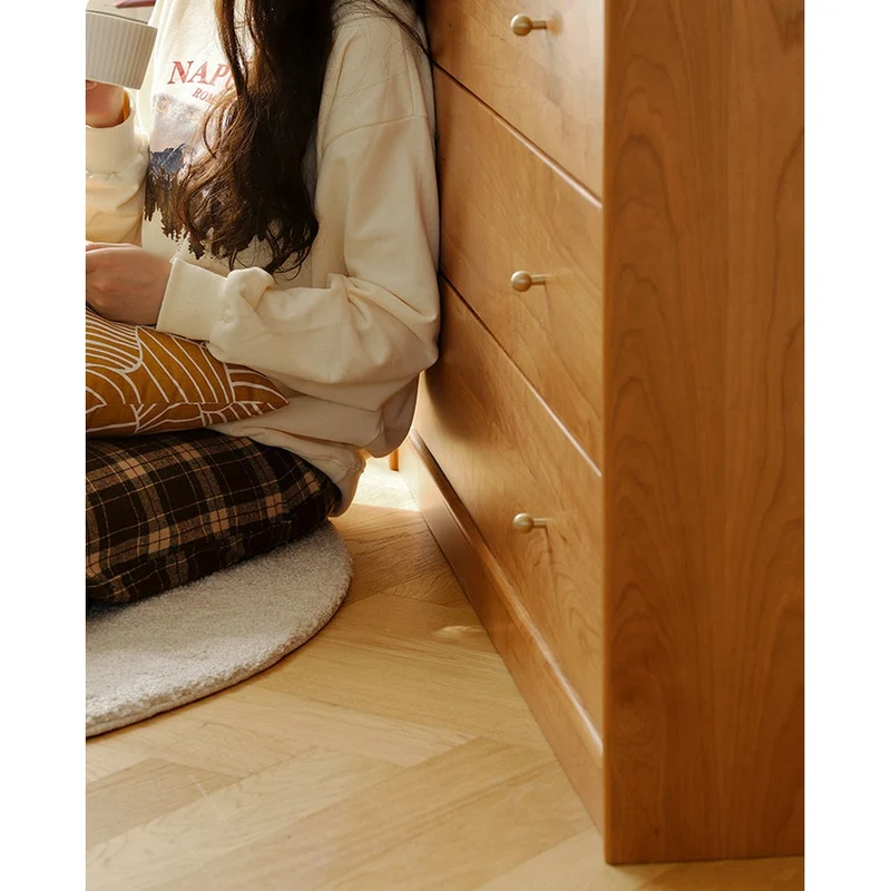 Fable MCM Solid Cherry Wood 5 Drawers Dresser