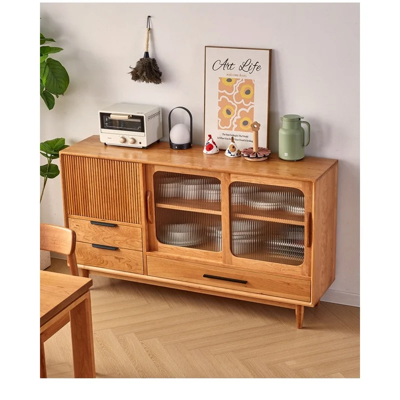 Aura Multi-Layer Style Cherry Wood Kitchen Cabinets