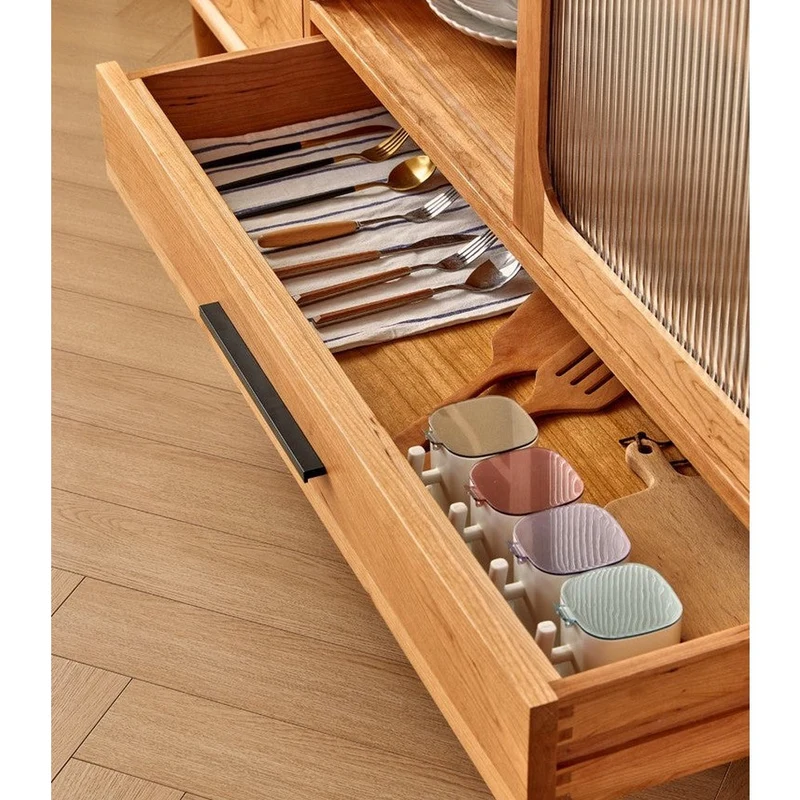 Aura Multi-Layer Style Cherry Wood Kitchen Cabinets