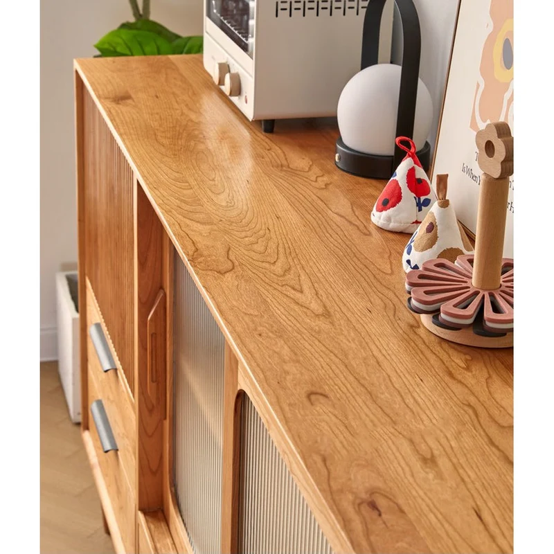 Aura Multi-Layer Style Cherry Wood Kitchen Cabinets