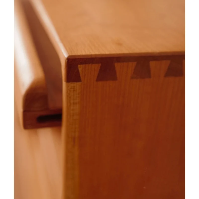Natural Cherry Wood Kitchen Cupboard with Sliding Door