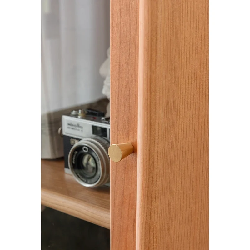 Tranquil Narrow Cherry Wood Bookcase