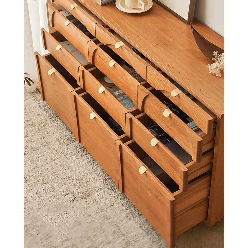 Pristine Arch Door Design Cherry Wood Sideboard
