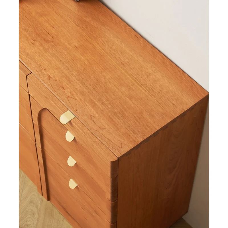 Pristine Arch Door Design Cherry Wood Sideboard