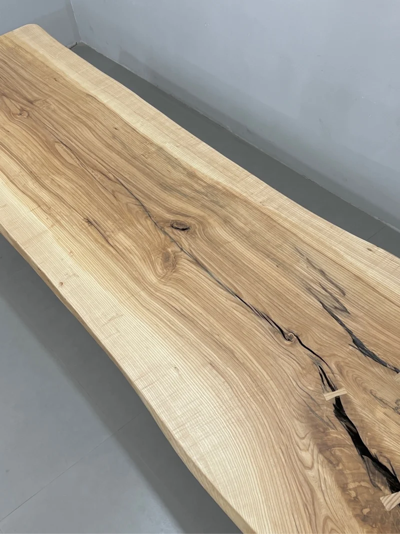 Mystic One Piece Live Edge Ash Wood Table