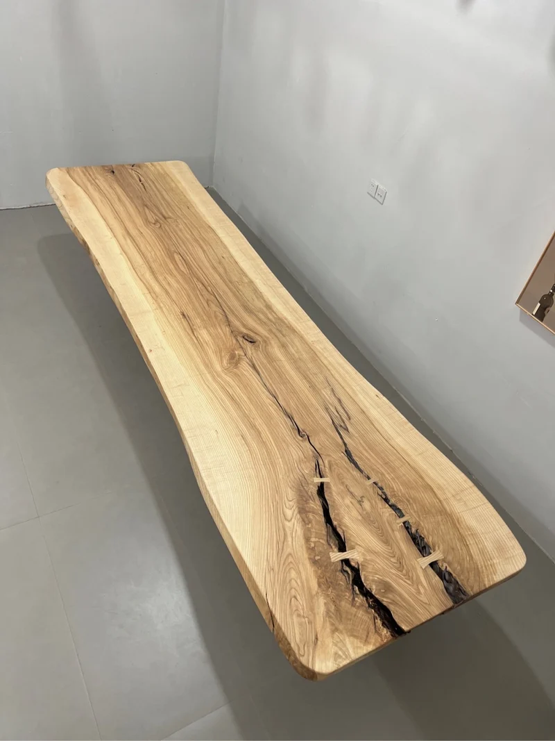 Mystic One Piece Live Edge Ash Wood Table