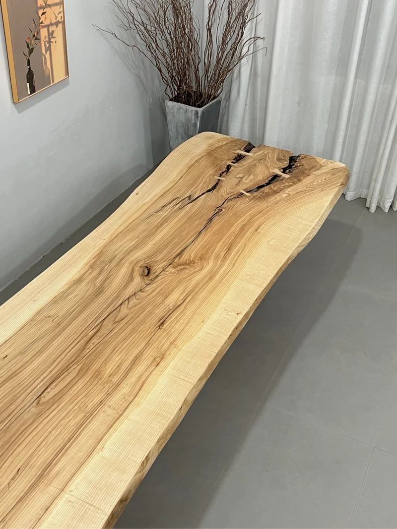 Mystic One Piece Live Edge Ash Wood Table