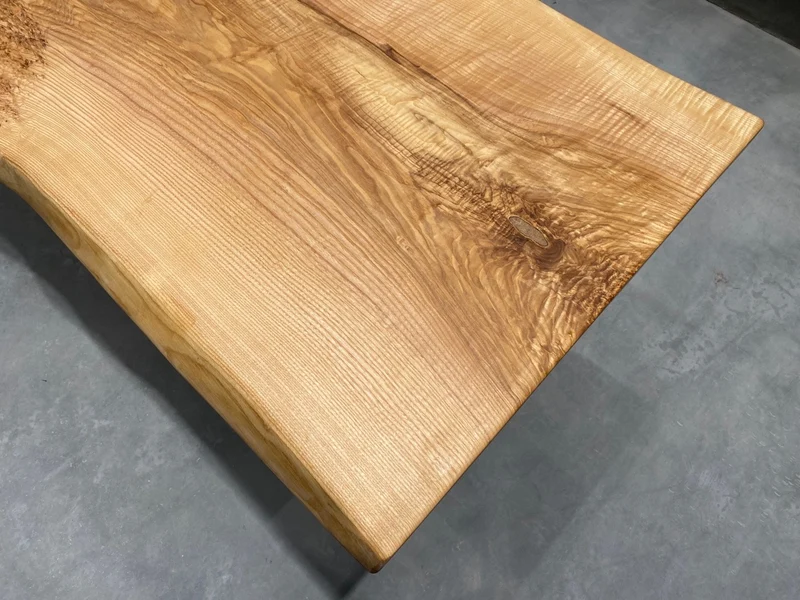 Celestial Ash Wood Slab Dining Table