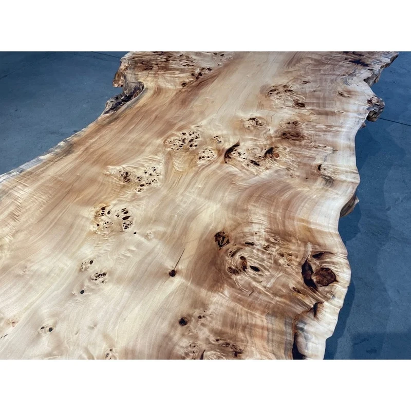Prism Poplar Wood Slab Table