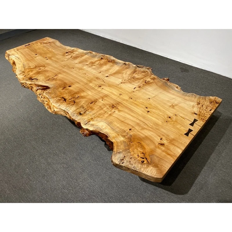 Tranquil Single Poplar Wood Slab Table