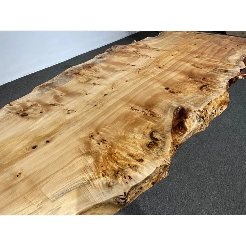 Tranquil Single Poplar Wood Slab Table