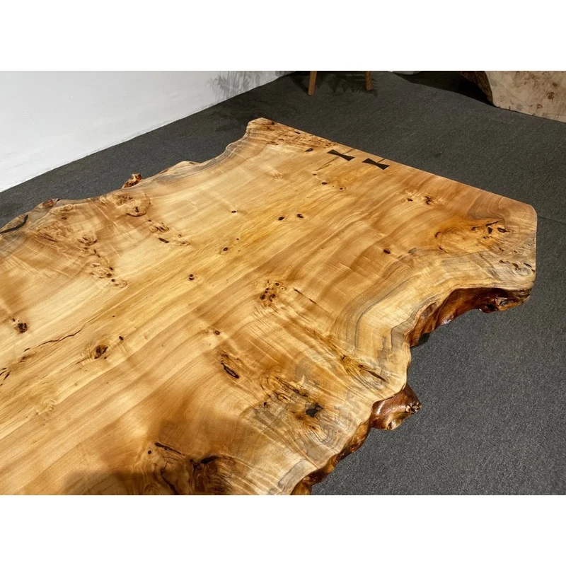 Tranquil Single Poplar Wood Slab Table