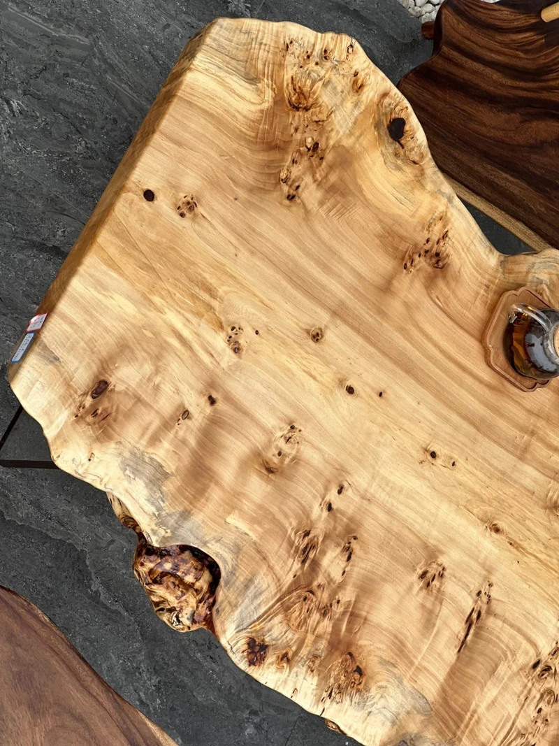 Custom Poplar Wood Slab Table