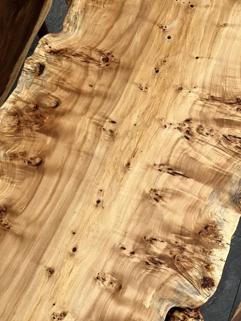 Custom Poplar Wood Slab Table