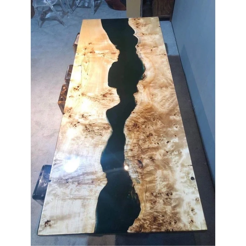 Odyssey Black and White Epoxy Resin Table