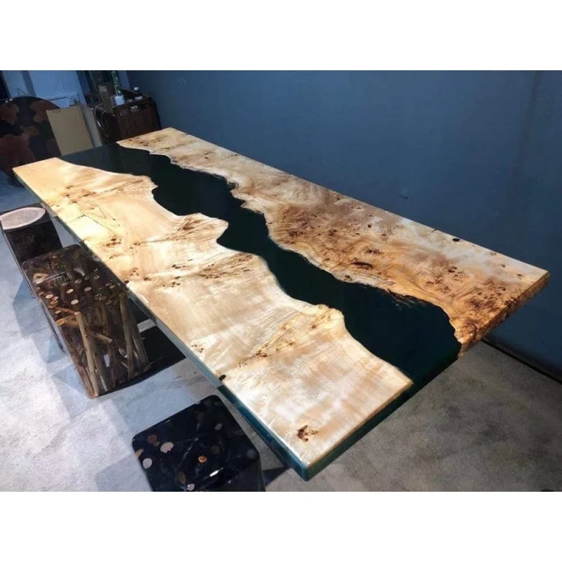 Odyssey Black and White Epoxy Resin Table