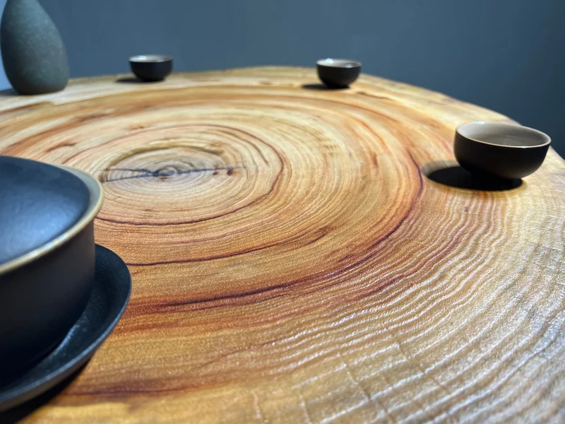 Synthesis Live Edge Round Coffee Table