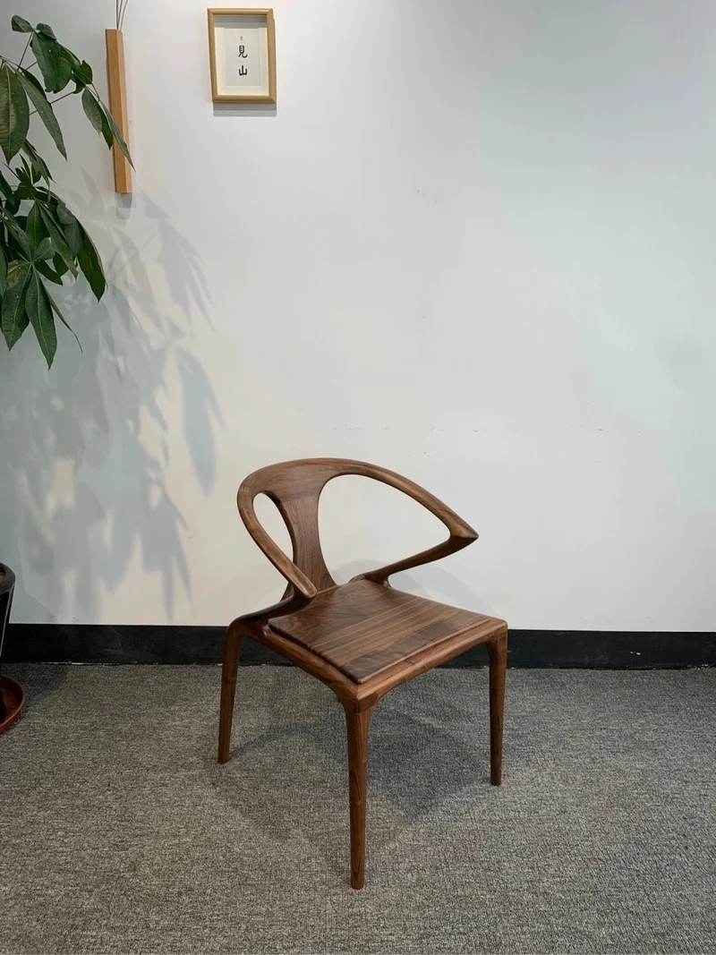 Mid-Century Butterfly Black Walnut Chair