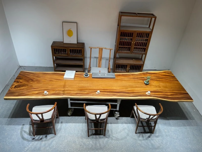 Nurture Long South American Walnut Wood Slab Dining Table